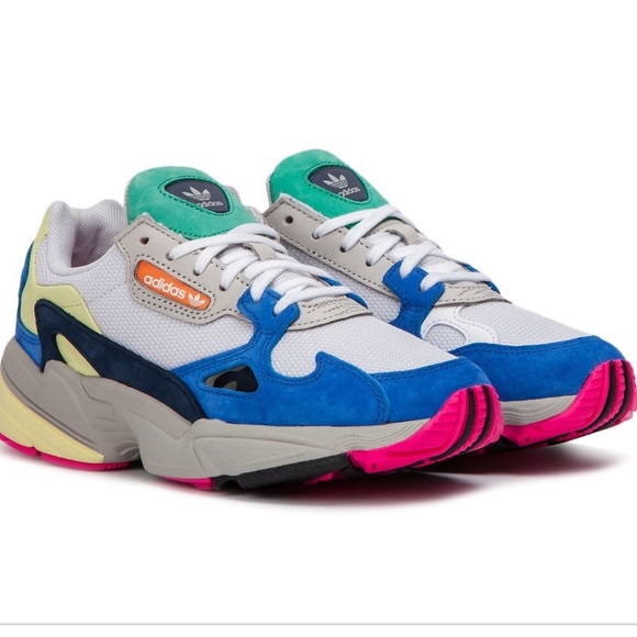 adidas falcon blue white